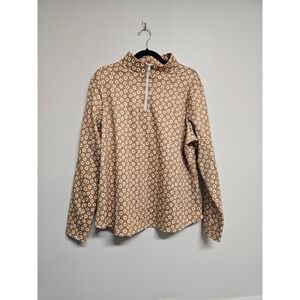 Smith &‎ Quinn Womens Tan Mockneck Pullover Jacket with Half-Zip Sixe XXL